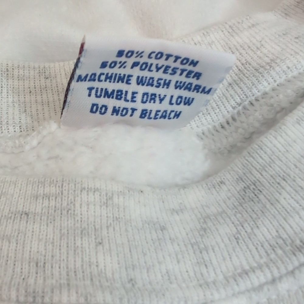 Vintage Heather Gray Washington DC Sweatshirt Plaid Purple Green Design Large - Picture 5 of 7